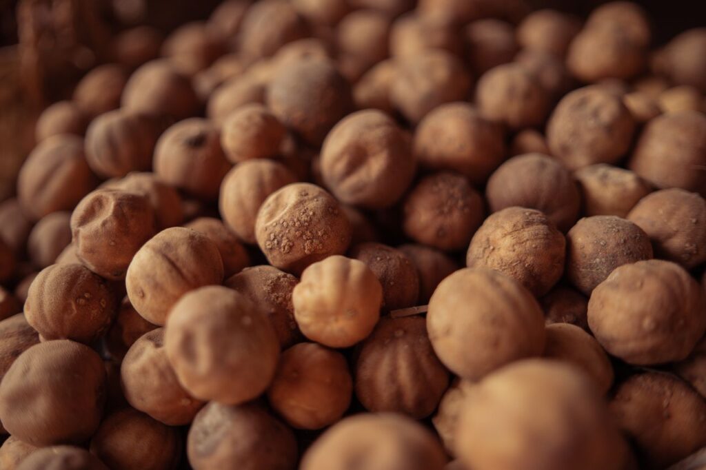A detailed image of dried limes, often used in Middle Eastern cooking, showcasing texture.